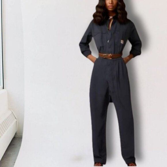 Vintage Oversized Cotton Coveralls Jumpsuit, Boiler Suit - Picture 1 of 14